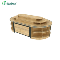 Gmg-005 EcoBox Exposição de madeira armário de doces prateleiras de exibição de supermercado